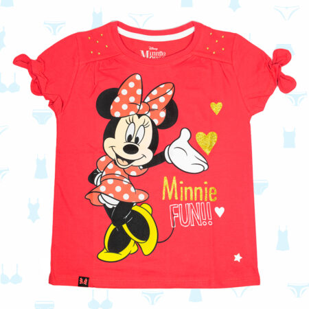 POLO MINNIE MOUSE ROJO DE NIÑA