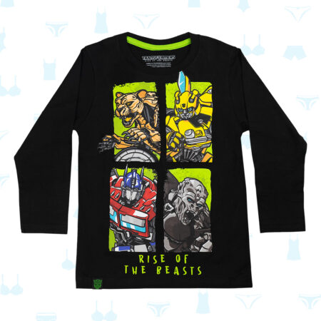 POLO TRANSFORMERS NEGRO DE NIÑO