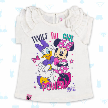 POLO MINNIE MOUSE BLANCO DE NIÑA