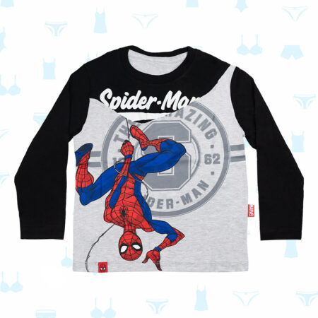 POLO SPIDERMAN BICOLOR DE NIÑO