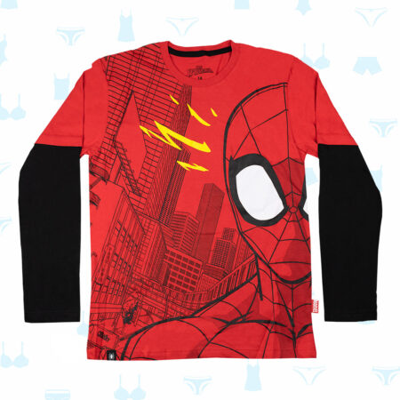 POLO SPIDERMAN BICOLOR DE NIÑO