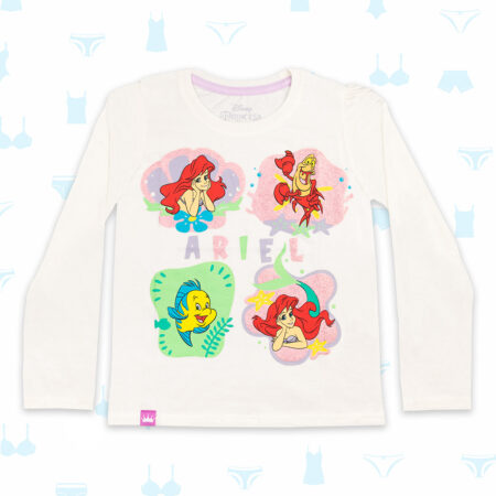 POLO LA SIRENITA CREMA DE NIÑA