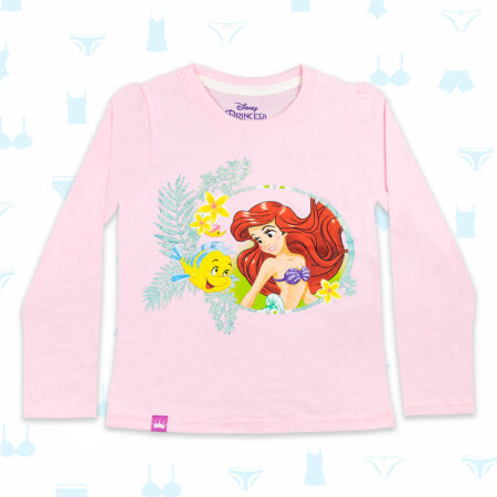 POLO LA SIRENITA ROSADO DE NIÑA