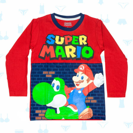 POLO SUPER MARIO BROS ROJO DE NIÑO