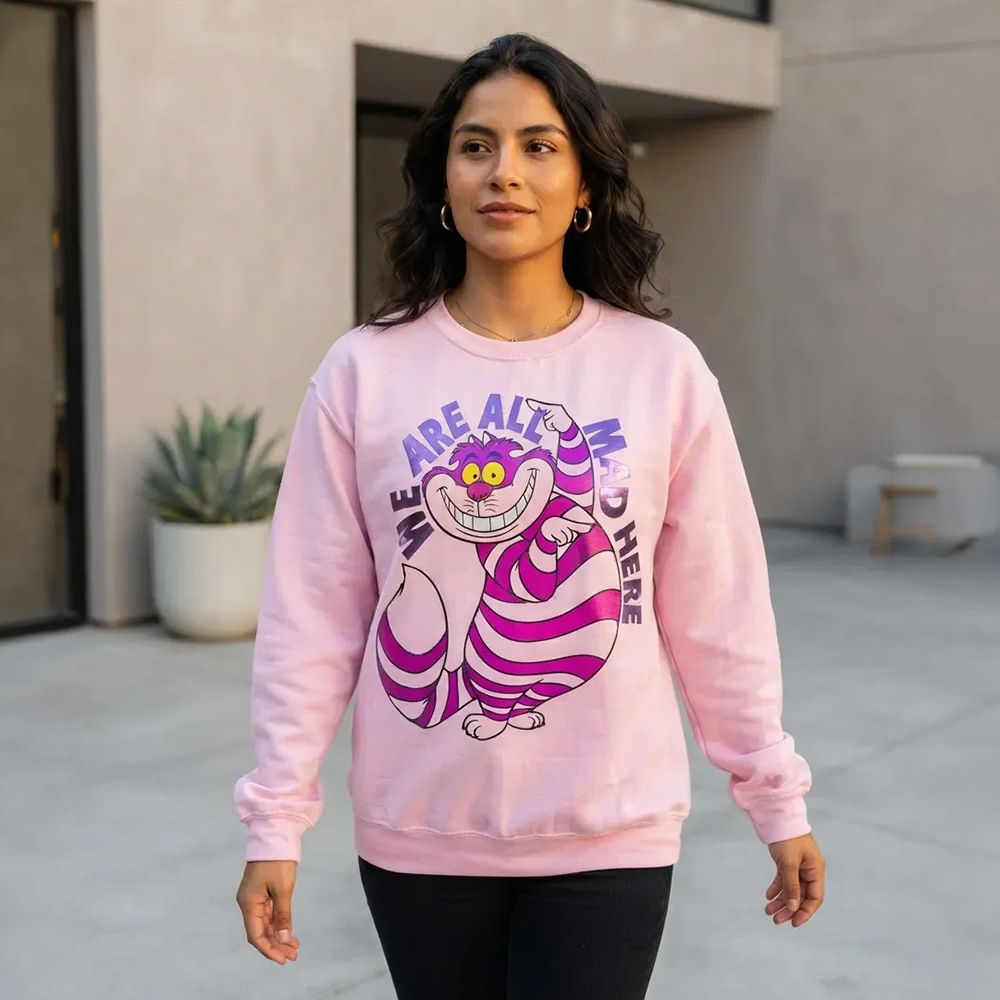 POLERA ALICIA EN EL PAÍS DE LAS MARAVILLAS ROSADO DE MUJER