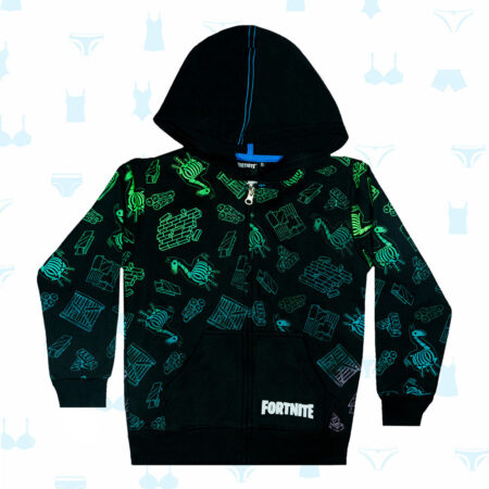 CASACA FORTNITE NEGRO DE NIÑO