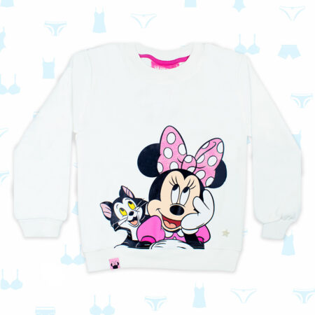POLERA MINNIE MOUSE GRIS DE NIÑA
