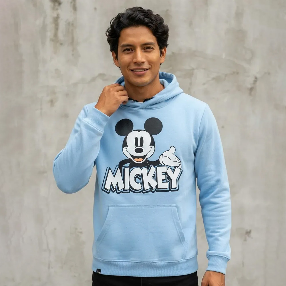 POLERA MICKEY MOUSE CELESTE DE HOMBRE