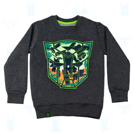 POLERA TRANSFORMERS PLOMO DE NIÑO