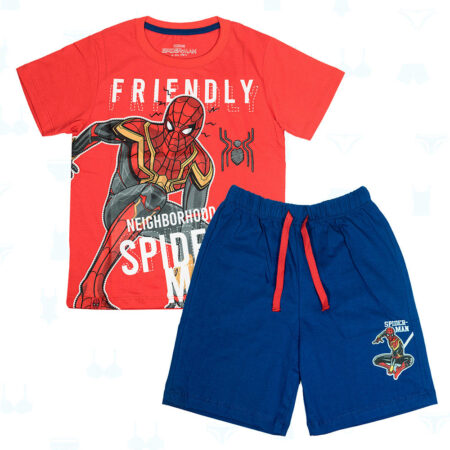 CONJUNTO POLO+SHORTS SPIDERMAN DE NIÑO
