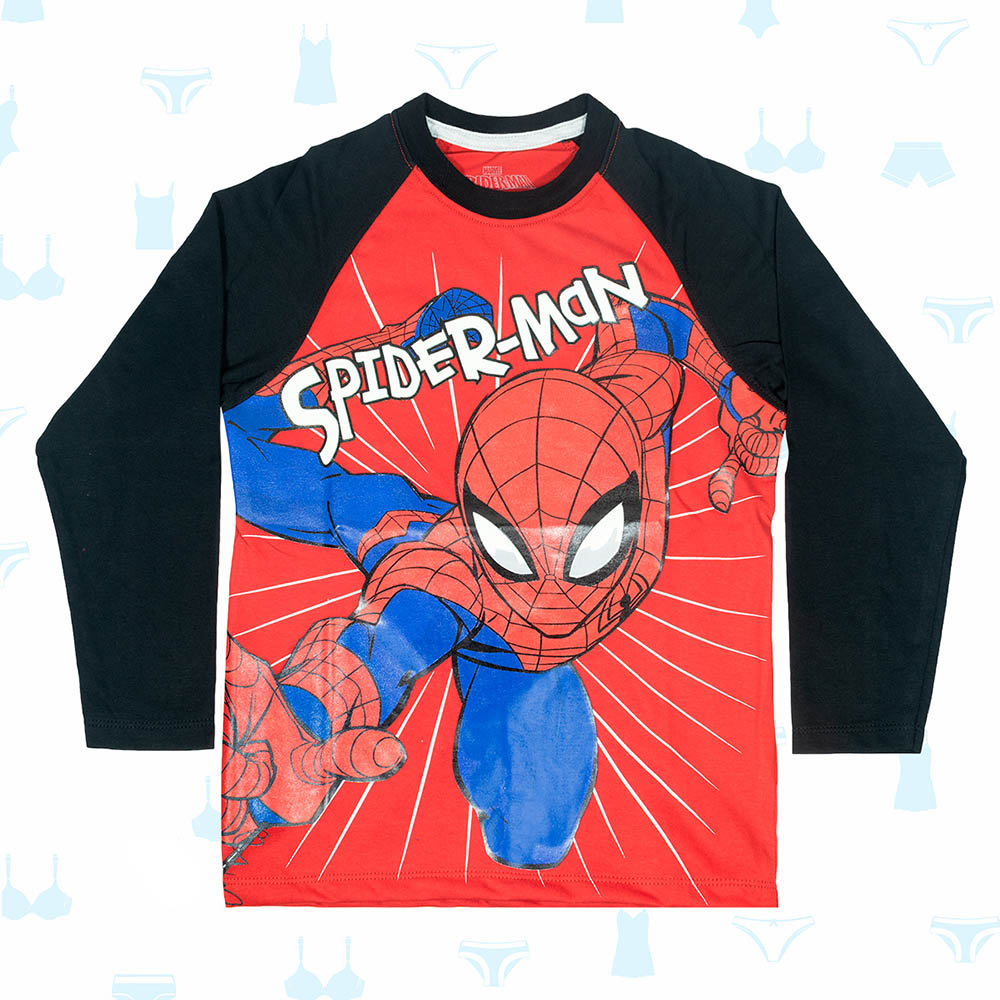 POLO SPIDERMAN BICOLOR DE NIÑO