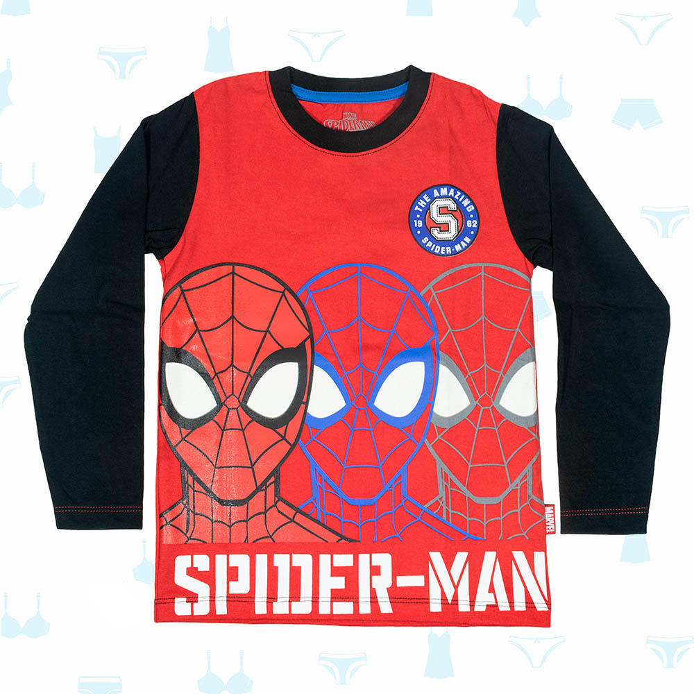 POLO SPIDERMAN BICOLOR DE NIÑO