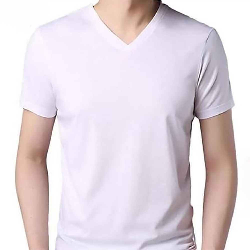 POLO HIROMAN BLANCO MC CUELLO "V" DE HOMBRE